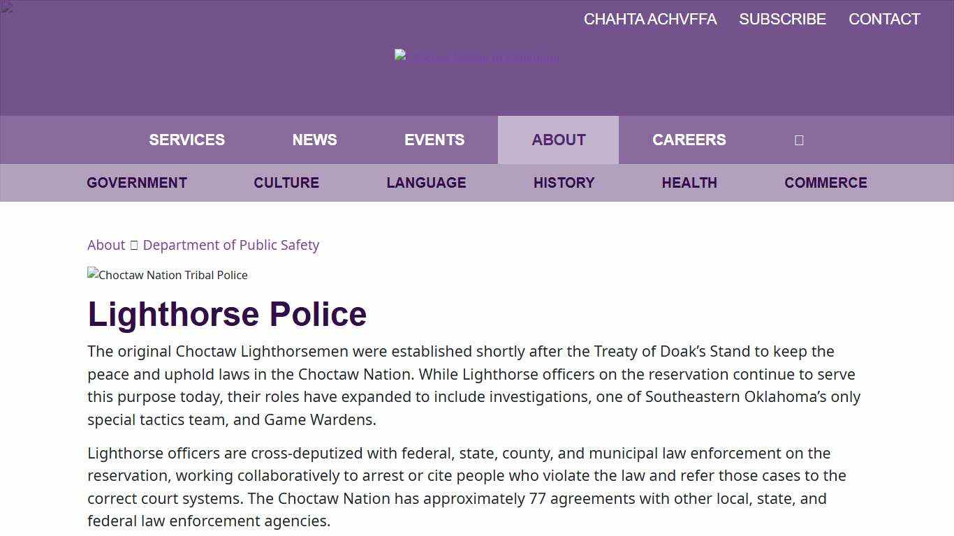 Lighthorse Police - Choctaw Nation of Oklahoma